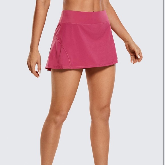 Pink Muave Quick Dry Pleated Athletic Tennis Skirt Size L - Picture 2 of 8
